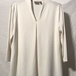 chico’s ivory crepe blouse